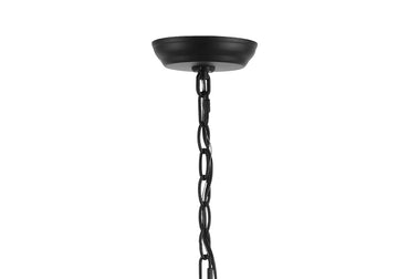 Oberto Ring Iron Rustic Farmhouse LED Chandelier - JONATHAN Y